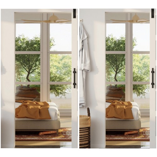 Homcom porta scorrevole con - scorrevole,