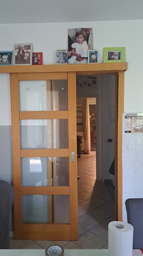 Vendo porta legno faggio vetro - porta, faggio/vetro